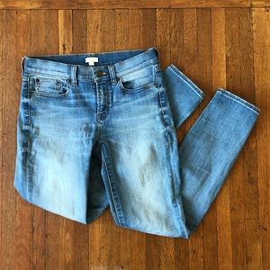 J Crew Light Wash Stretch Skinny Jeans